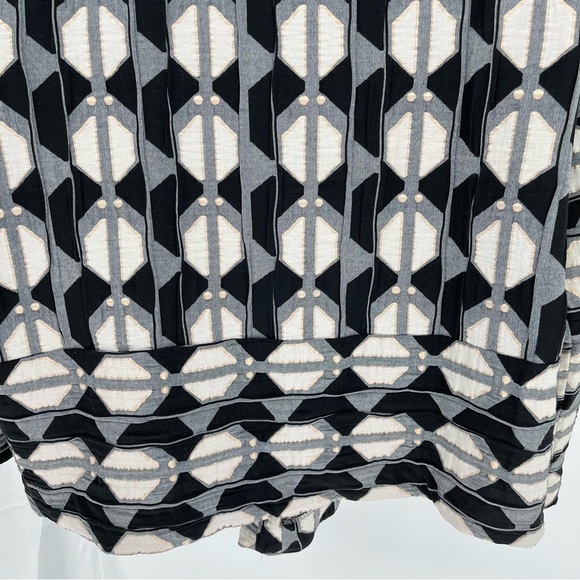 Niche Nilgun Derman Geometric Pattern Jacket Size XL Metallic Accents Big Button - Picture 8 of 13